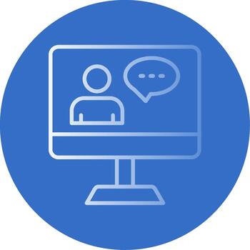 Webinar Flat Bubble Icon vector