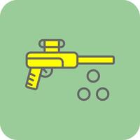 Paintbal Filled Yellow Icon vector