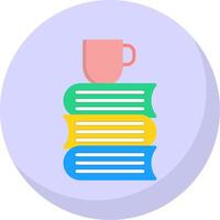 Books Flat Bubble Icon vector