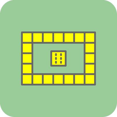 Board Games Filled Yellow Icon
