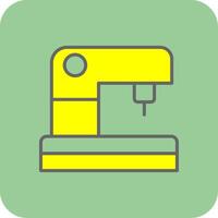 Sewing Machine Filled Yellow Icon vector