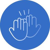 High Five Flat Bubble Icon vector