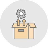 Unpacking Line Filled Light Icon vector