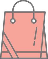 Shopping Bag Line Filled Light Icon vector