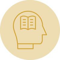 Knowledge Line Yellow Circle Icon vector