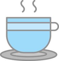 Teacup Line Filled Light Icon vector