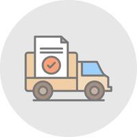 Proof Of Delivery Line Filled Light Icon vector