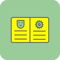 Comic Book Filled Yellow Icon vector
