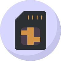 Sd Card Flat Bubble Icon vector