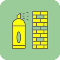 Graffiti Filled Yellow Icon vector