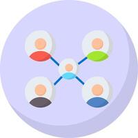 Networking Flat Bubble Icon vector