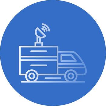 Van Flat Bubble Icon vector