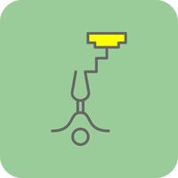 Bungee Jumping Filled Yellow Icon vector