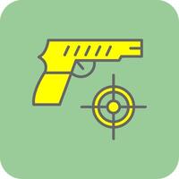 Shooting Filled Yellow Icon vector