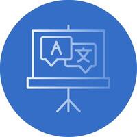 Language Flat Bubble Icon vector