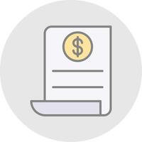 Pay Bill Line Filled Light Icon vector