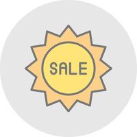 Sale Line Filled Light Icon vector