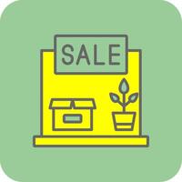 Garage Sale Filled Yellow Icon vector