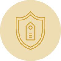 Brand Protection Line Yellow Circle Icon vector