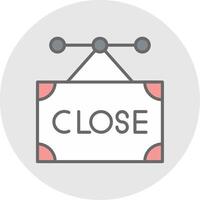 Close Line Filled Light Icon vector