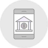 Banking App Line Filled Light Icon vector