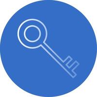 Key Flat Bubble Icon vector