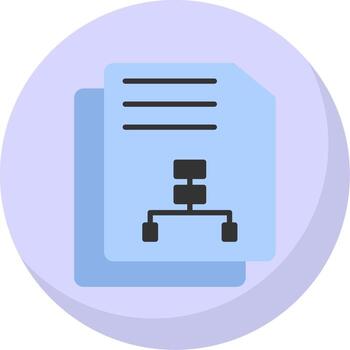 Document Flat Bubble Icon vector