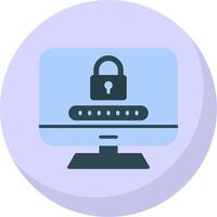 Computer Flat Bubble Icon vector