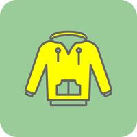 Hoodie Filled Yellow Icon vector