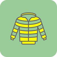 chaqueta lleno amarillo icono vector