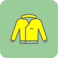 Coat Filled Yellow Icon vector