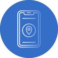 Mobile Flat Bubble Icon vector