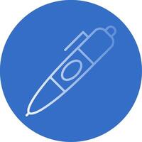 Pen Flat Bubble Icon vector