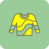 Jumper Filled Yellow Icon vector