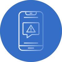 Alert Flat Bubble Icon vector