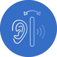Ear Flat Bubble Icon vector