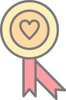 Medal Line Filled Light Icon vector
