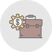 Investment Portfolio Line Filled Light Icon vector