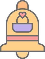 Bell Line Filled Light Icon vector