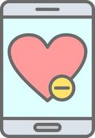 Love And Romance Line Filled Light Icon vector