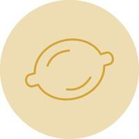 Lime Line Yellow Circle Icon vector