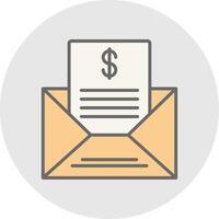 Mailing Lists Line Filled Light Icon vector