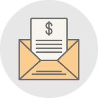 Mailing Lists Line Filled Light Icon vector