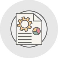 Content Production Line Filled Light Icon vector