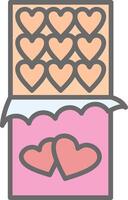 Chocolate Bar Line Filled Light Icon vector