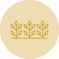 Precision Farming Line Yellow Circle Icon vector