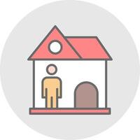 Landlord Line Filled Light Icon vector