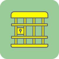 Jail Filled Yellow Icon vector