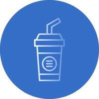 Cold Drink Flat Bubble Icon vector