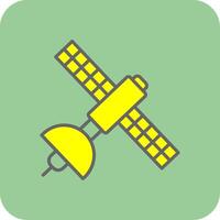 Satellite Filled Yellow Icon vector